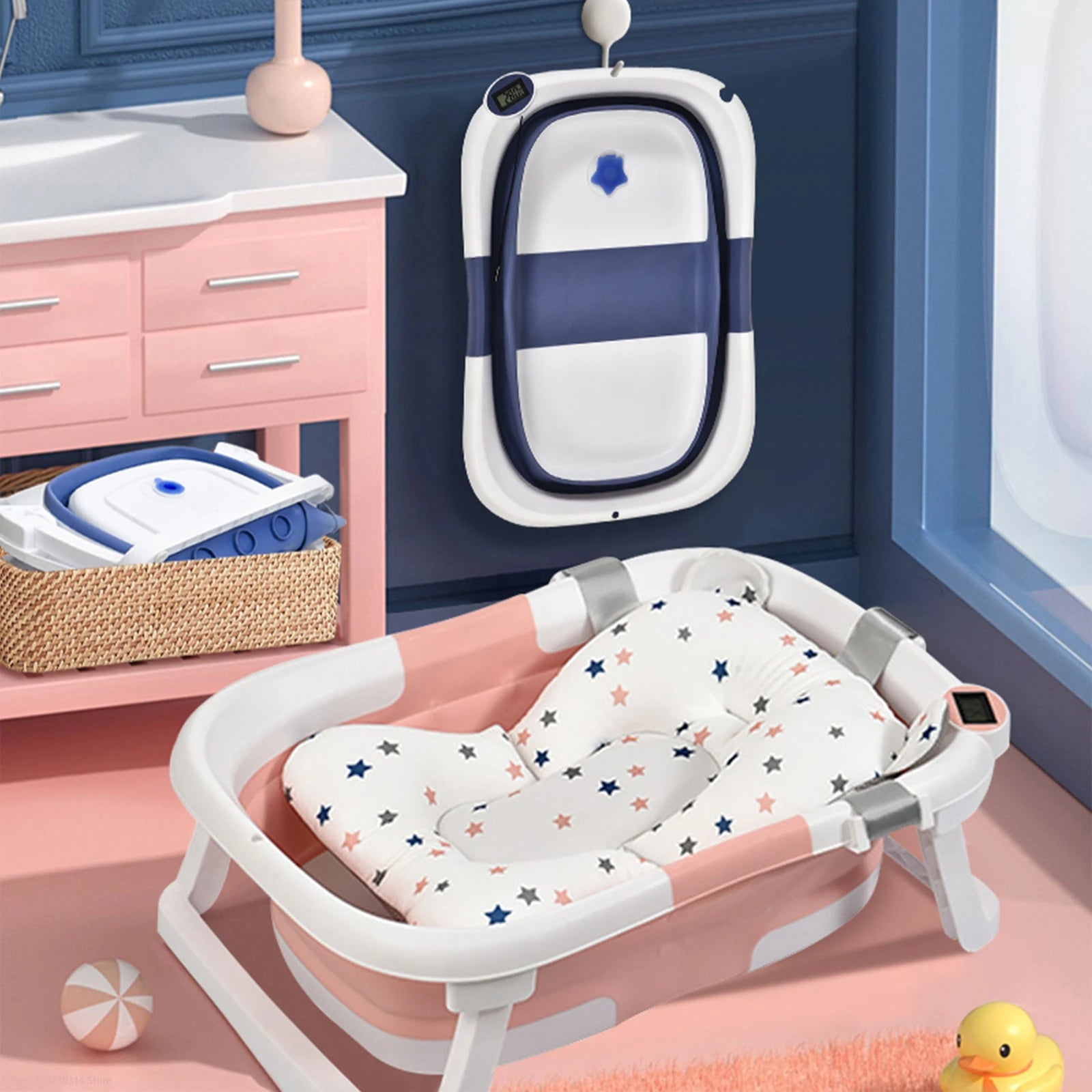 Silicone Portable Baby Bathtub