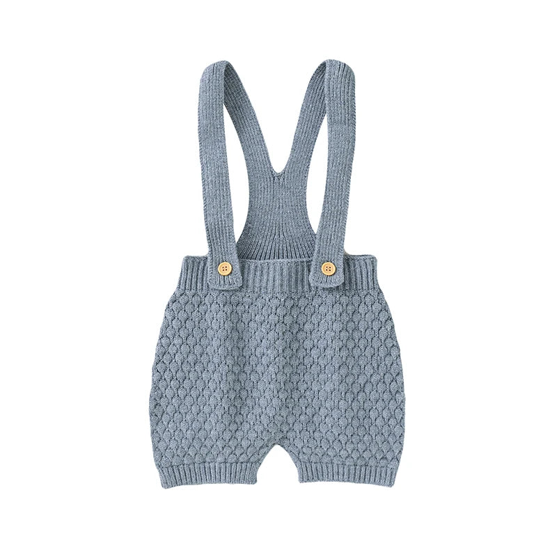Solid Knitted Sleeveless Romper