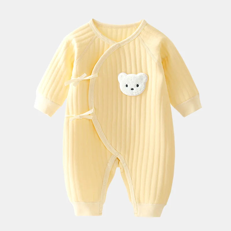 Cotton Bodysuit with Bear Detail