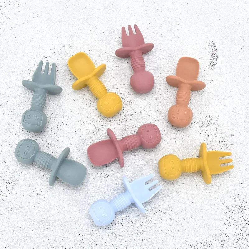 Silicone Feeding Plate & Cutlery Set