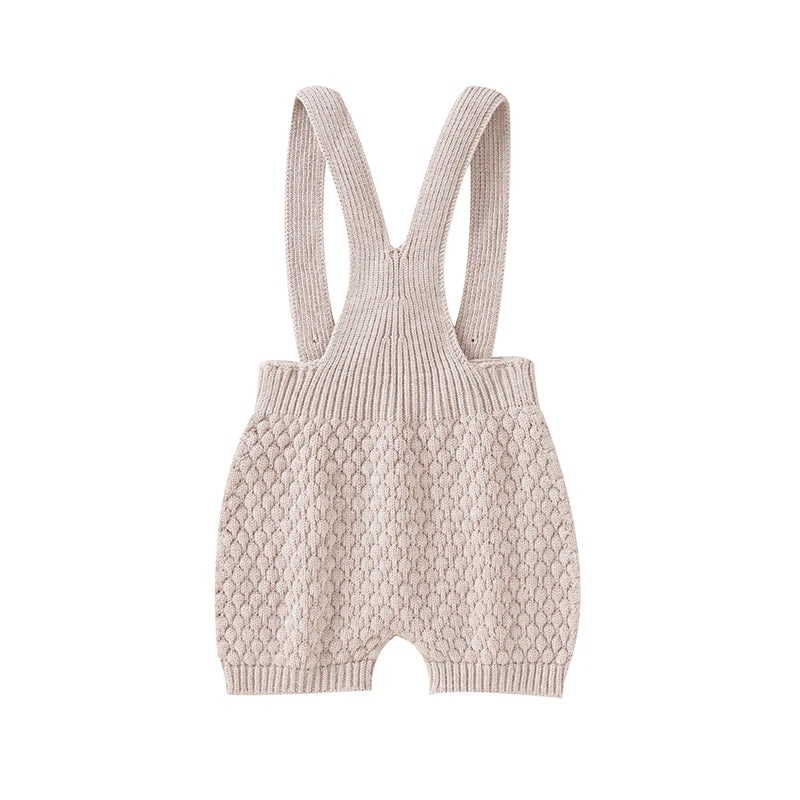 Solid Knitted Sleeveless Romper