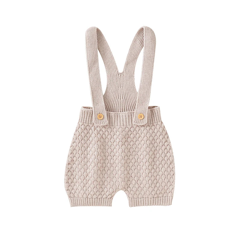 Solid Knitted Sleeveless Romper