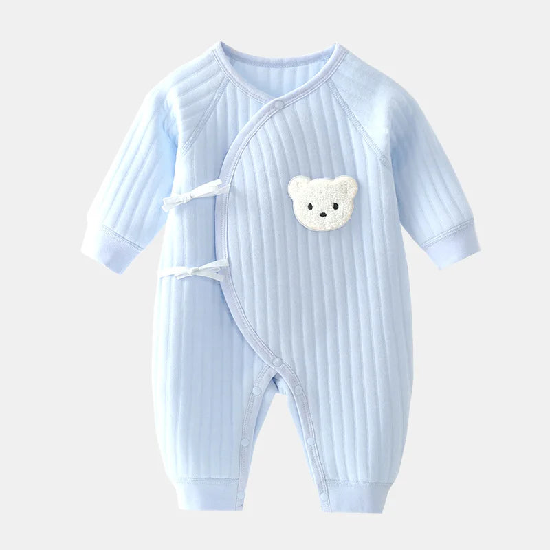 Cotton Bodysuit with Bear Detail