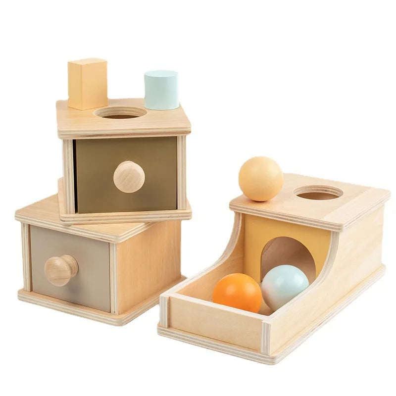 Wooden Montessori Toy Box