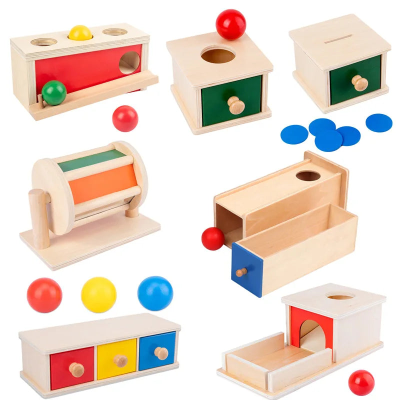Wooden Montessori Toy Box