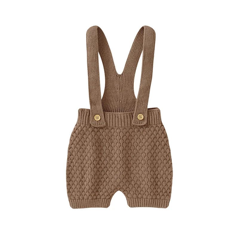 Solid Knitted Sleeveless Romper